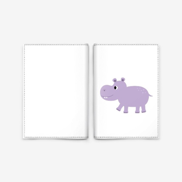 Обложка для паспорта «Забавный бегемот, бегемотик»