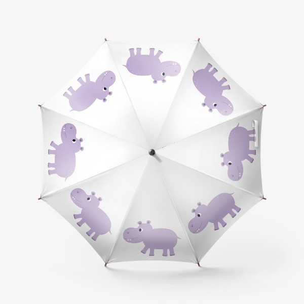 Зонт «Забавный бегемот, бегемотик»