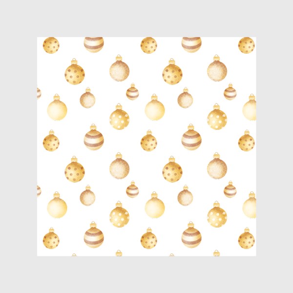 Шторы «Золотые новогодние шары. Елочные игрушки.  Shiny gold Christmas decoration elements - balls»