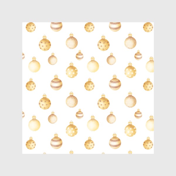 Скатерть «Золотые новогодние шары. Елочные игрушки.  Shiny gold Christmas decoration elements - balls»