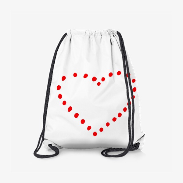 Рюкзак «сердце красное. точки»