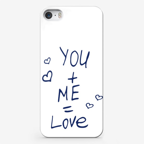 Чехол iPhone «ты плюс я равно любовь»
