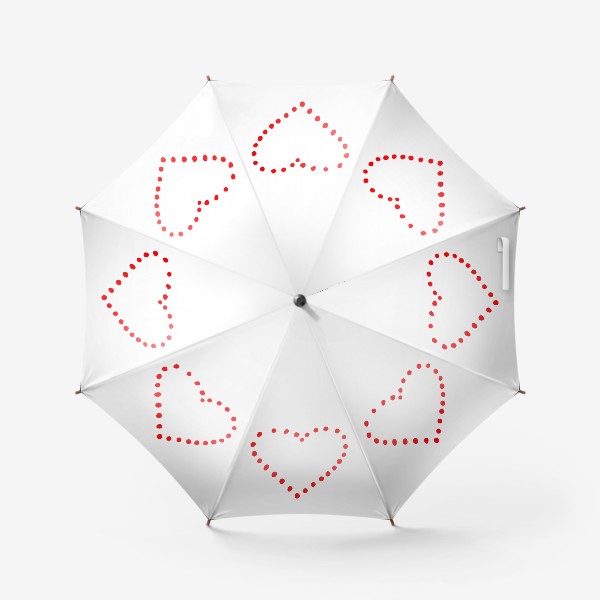 Зонт «сердце красное. точки»
