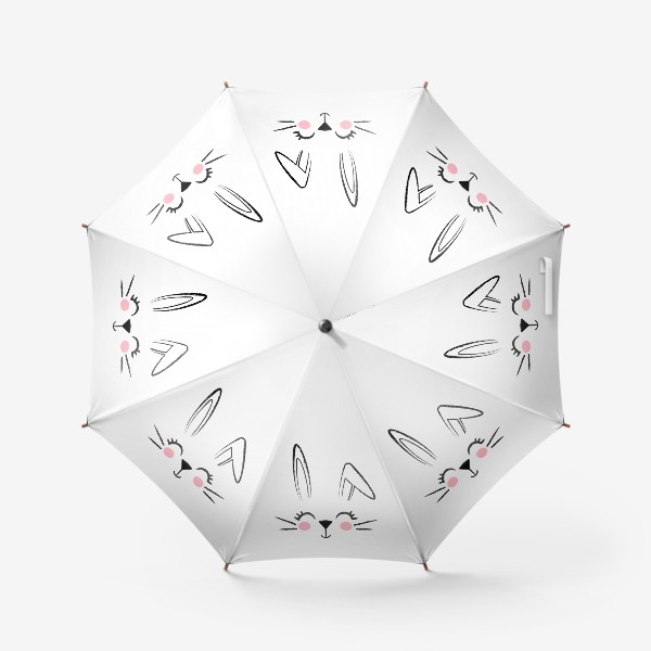 Зонт «Заяц 2023, контурный рисунок кролика»
