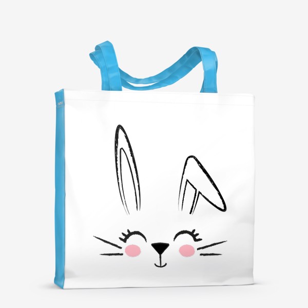 Сумка-шоппер «Заяц 2023, контурный рисунок кролика»