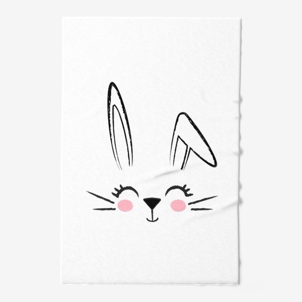Полотенце «Заяц 2023, контурный рисунок кролика»