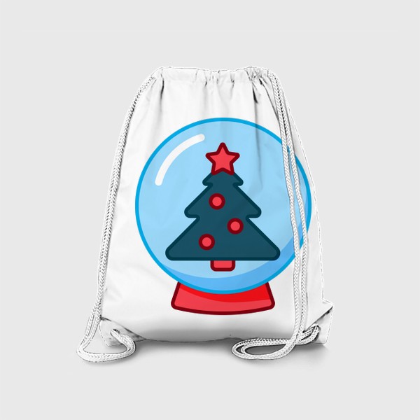 Рюкзак «Новогодняя елочка в снежном шаре»