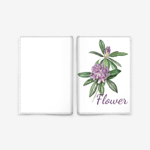 Обложка для паспорта «Цветок рододендрона сиреневый»