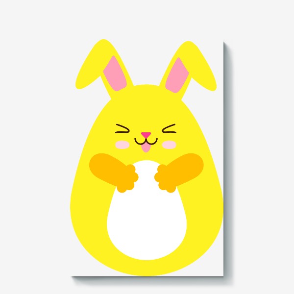 Холст «Кролик - мультяшный заяц»