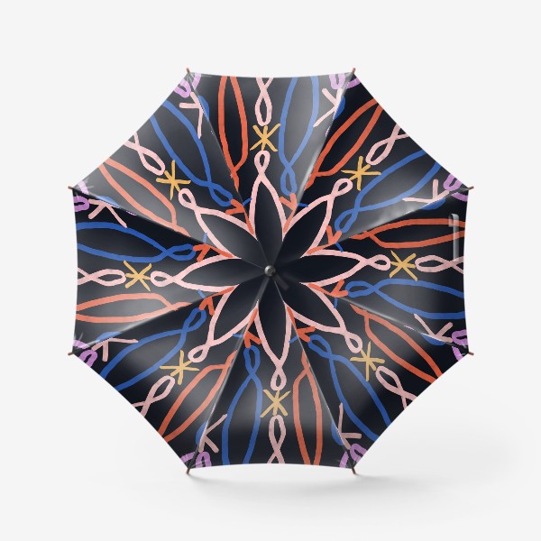 Зонт «Абстрактный паттерн на темном фоне / Abstract pattern on dark background »