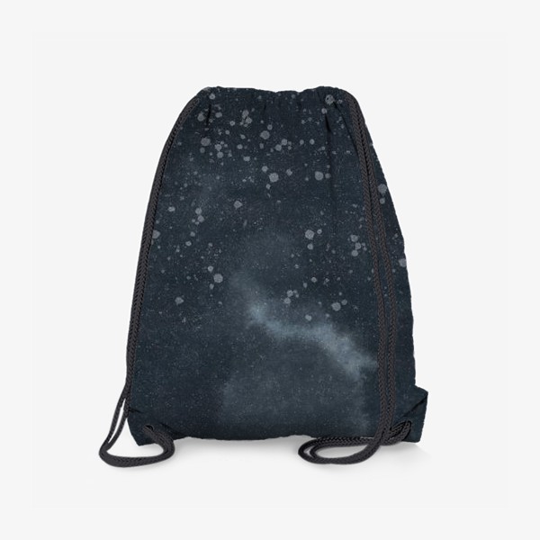 Рюкзак «Акварельный абстрактный синий фон. Ночное зимнее небо, падающий снег. Космос»
