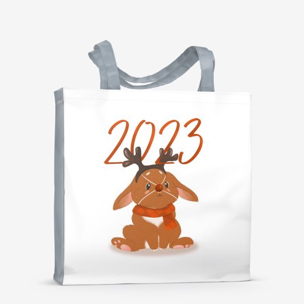 Сумка-шоппер «Новогодний кролик 2023 »