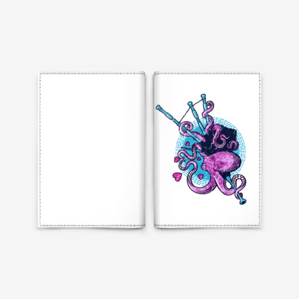 Обложка для паспорта «Влюбленный осьминог»