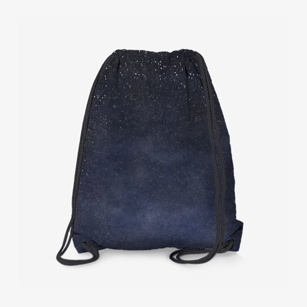Рюкзак «Акварельный абстрактный сине фиолетовый фон. Ночное зимнее небо, падающий снег. Космос»