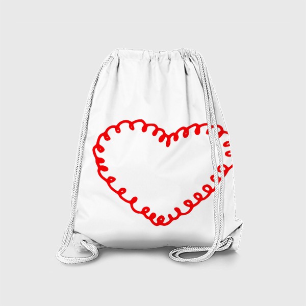 Рюкзак «сердце красное. серпантин»