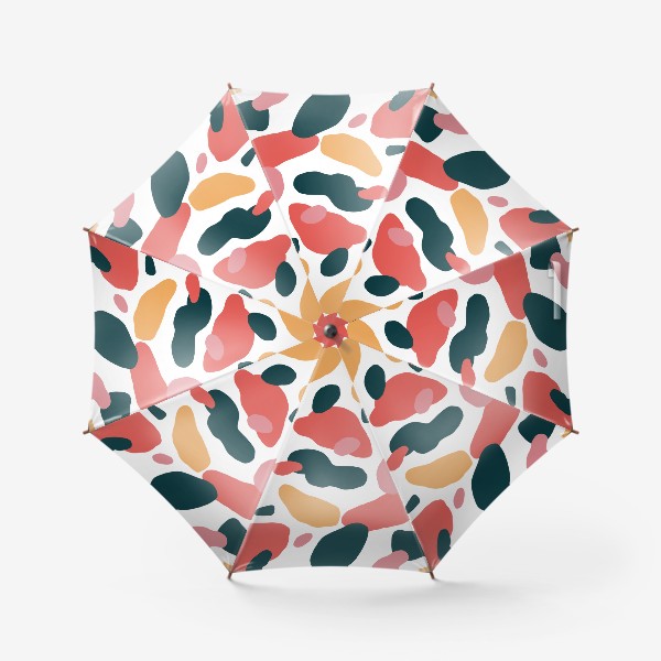 Зонт «Абстрактный паттерн с красным и розовым / Abstract pattern with red and pink»