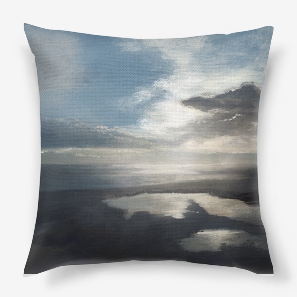 Подушка «Реалистичный пейзаж - море и небо»