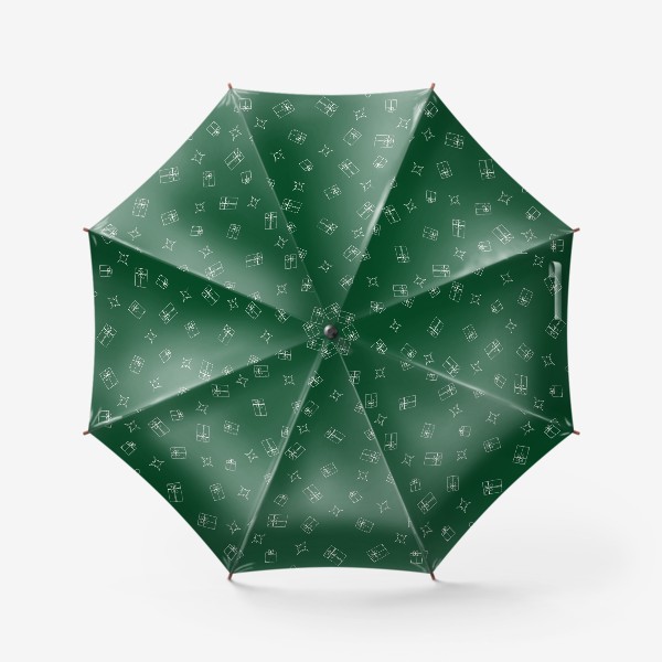 Зонт «новогодний узор на зеленом. скатерть»
