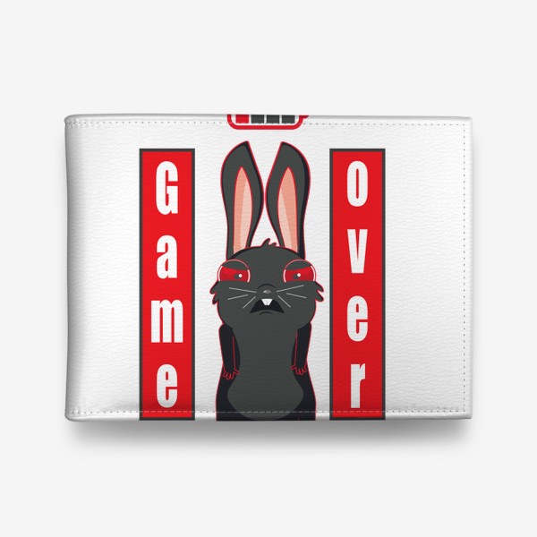 Кошелек «Черный кролик game over»