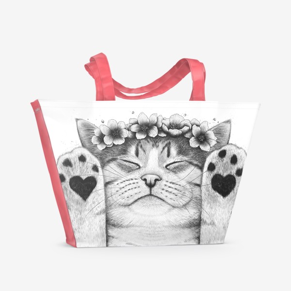 Пляжная сумка «Сладкий котик»