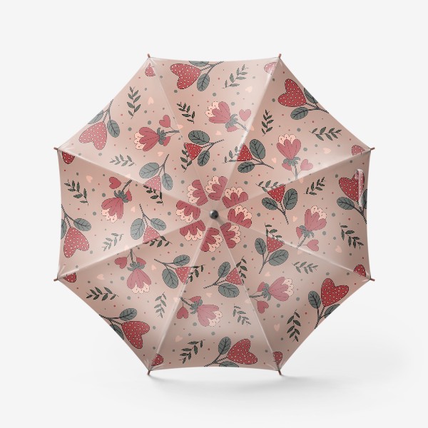Зонт «Сердечки паттерн»