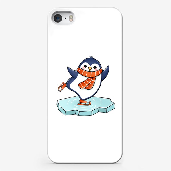 Чехол iPhone «Пингвин катается на коньках»