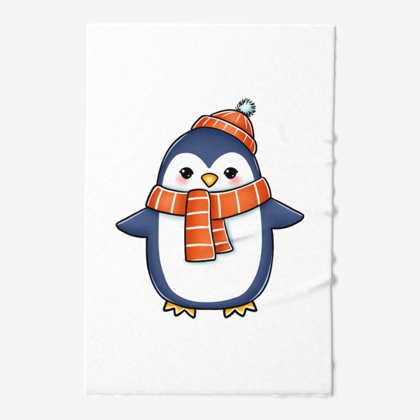 Полотенце «Пингвин в шапке и шарфике»
