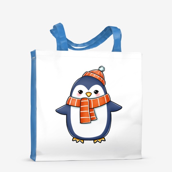 Сумка-шоппер «Пингвин в шапке и шарфике»