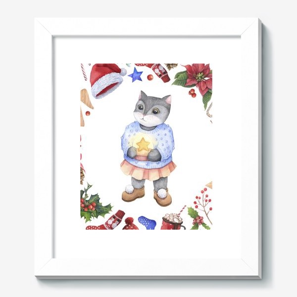 Картина «Кот и подарки»