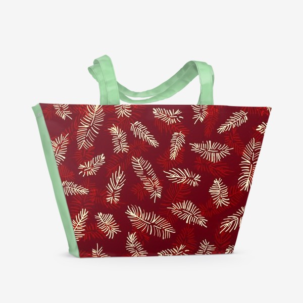 Пляжная сумка &laquo;листья пальмы, еловые ветки&raquo;