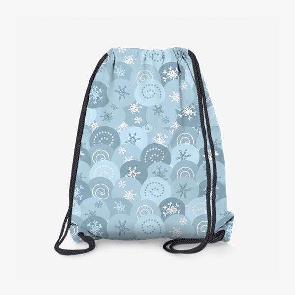 Рюкзак «Снежки, голубой»