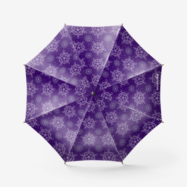 Зонт «Мандала, паттерн  из снежинок»