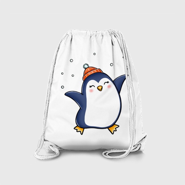 Рюкзак «Пингвин радуется снегу»