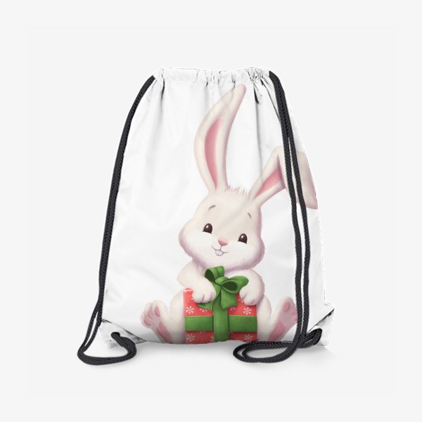 Рюкзак «Кролик с подарком на новый год»