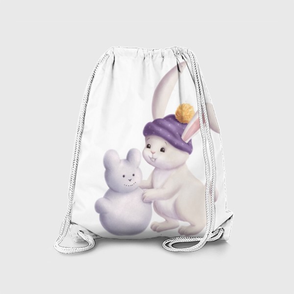 Рюкзак «Кролик и снеговик»