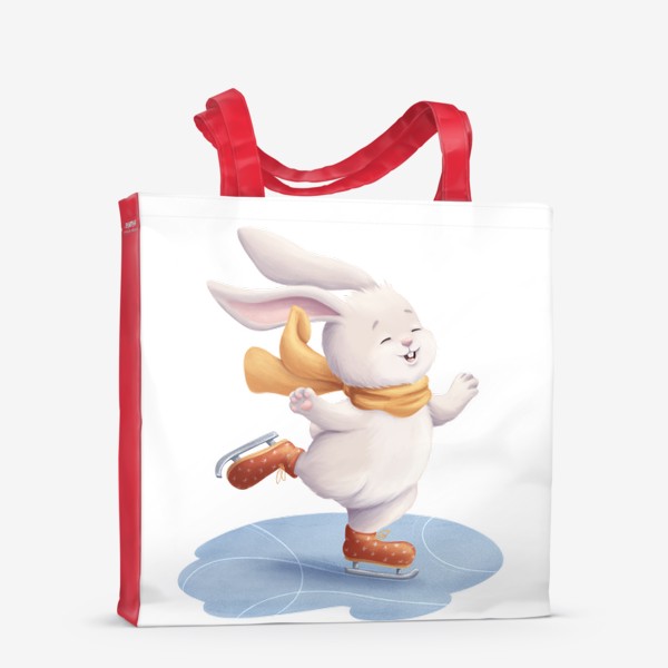 Сумка-шоппер «Кролик катается на коньках»