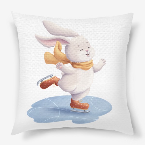 Подушка «Кролик катается на коньках»
