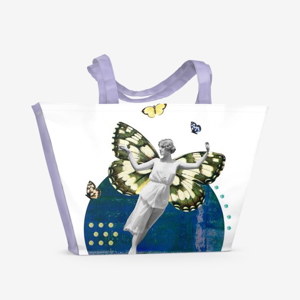 Пляжная сумка «Бабочки. Коллаж.»