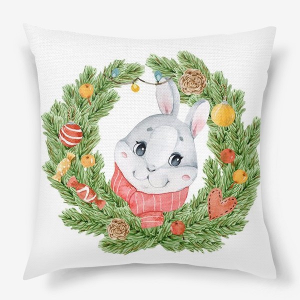 Подушка «Новогодний кролик»