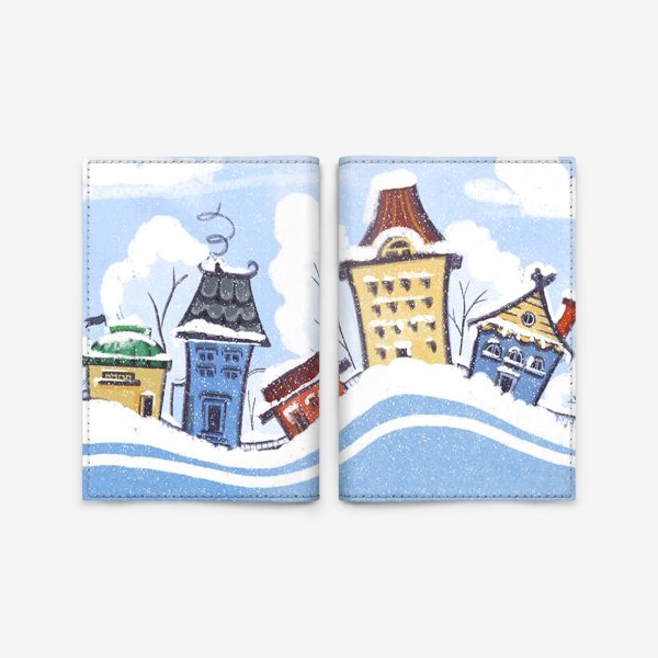 Обложка для паспорта «Зимний город»