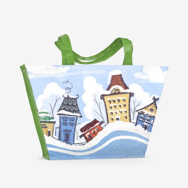 Пляжная сумка «Зимний город»