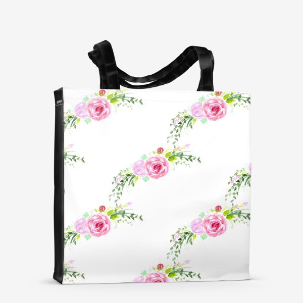 Сумка-шоппер «Цветы акварель»
