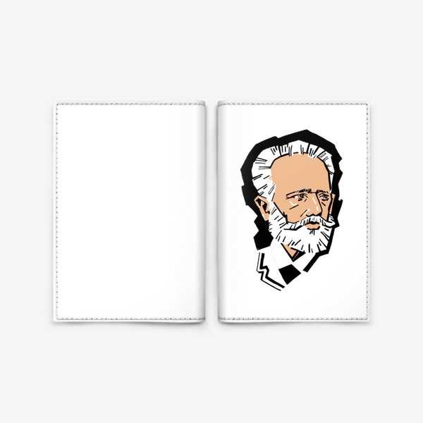 Обложка для паспорта «Петр Ильич Чайковский, графический портрет композитора»