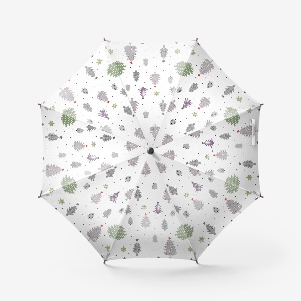 Зонт «Хоровод новогодних елочек»