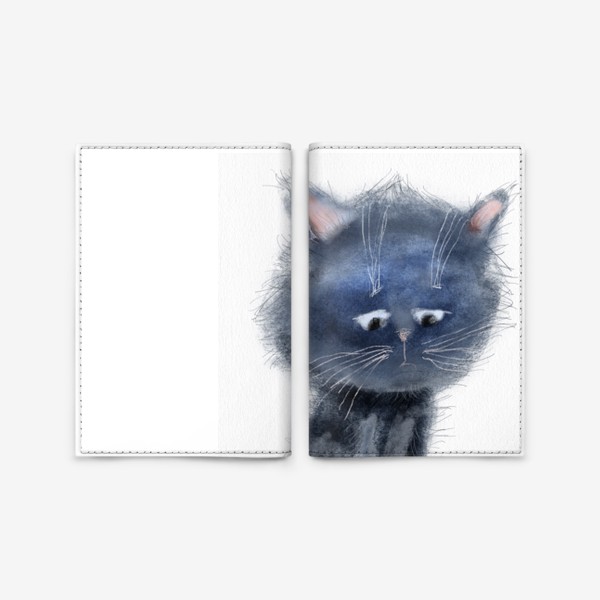 Обложка для паспорта «Грустный кот»