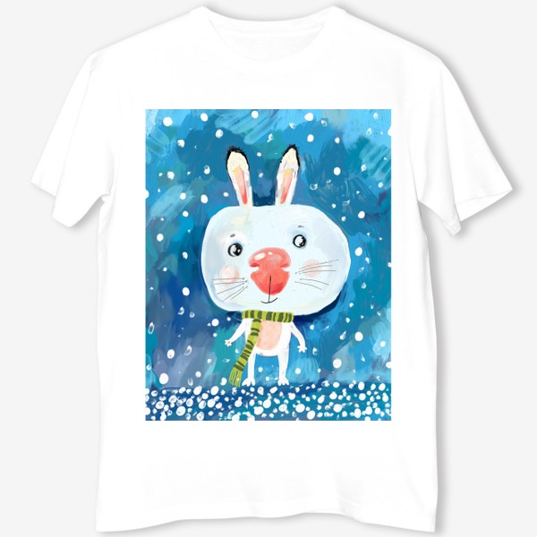 Футболка «Кролик в снегу»