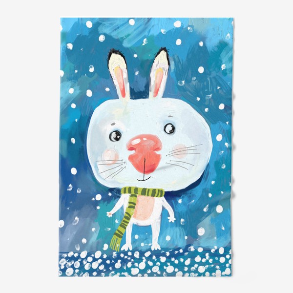 Полотенце «Кролик в снегу»
