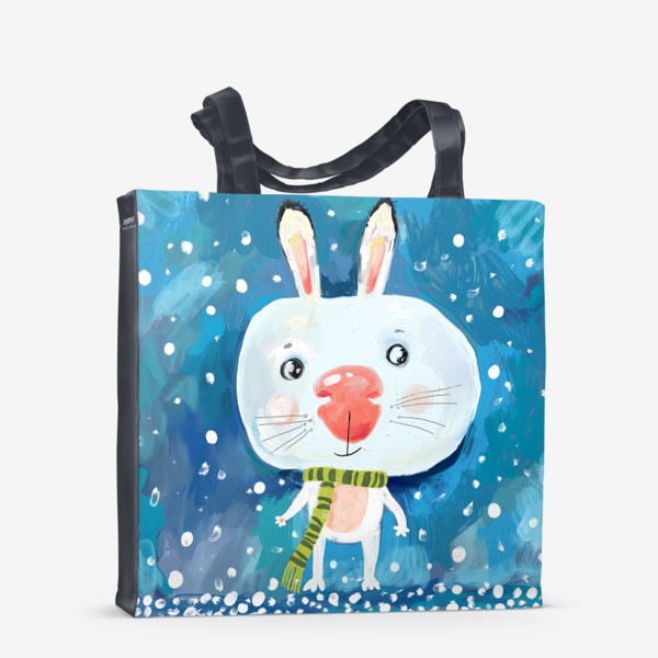 Сумка-шоппер «Кролик в снегу»