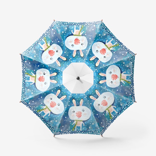 Зонт «Кролик в снегу»