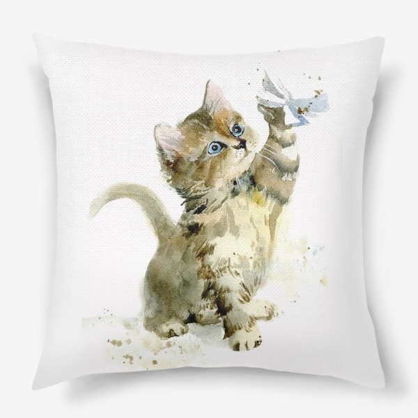 Подушка «играющий котенок»